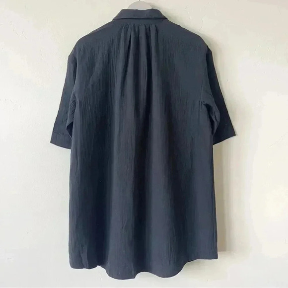 Madewell Lightspun Cover-Up Mini Shirtdress Black XS NWT - Picture 7 of 8